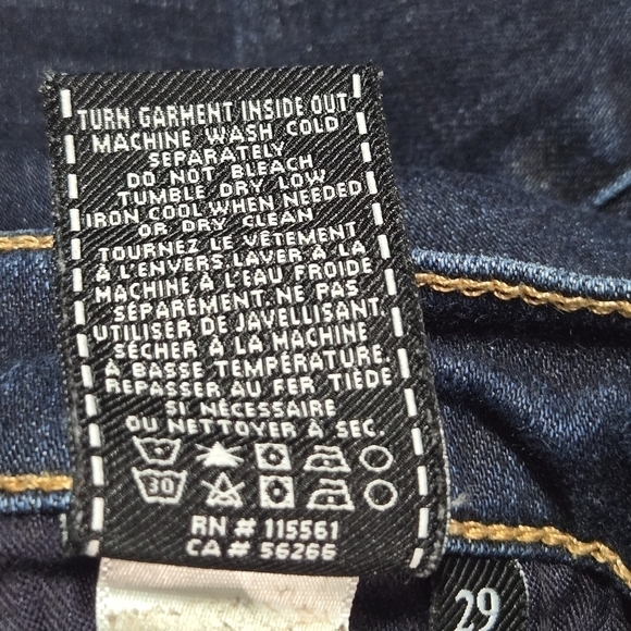 7 For All Mankind Womens Gwenevere Skinny Mid Rise Dark Wash Denim Jeans Size 29 - Picture 13 of 13